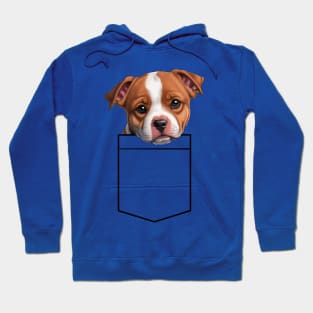 Puppy Breast Pocket Bag Hoodie